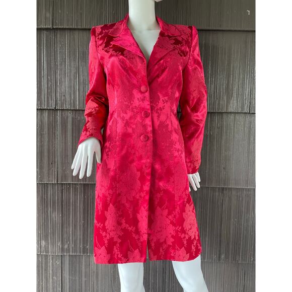 š„VTG Hugo Buscati USA Made Floral Brocade Feminine Preppy Formal Blazer Jacket - Picture 1 of 15